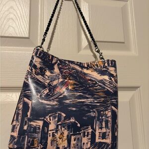 NWT Patricia Nash “Harbor Nights”Navy and Cream Shoulder Bag